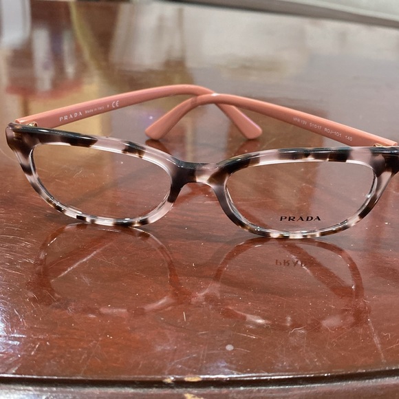 PRADA eye 👁️ glasses 👓 brown pink made in Italy VPR 13 V 51 17 ROJ 101 140 - Picture 6 of 16